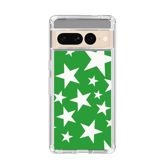 スリムプロテクションケース［ Stars - Green ］