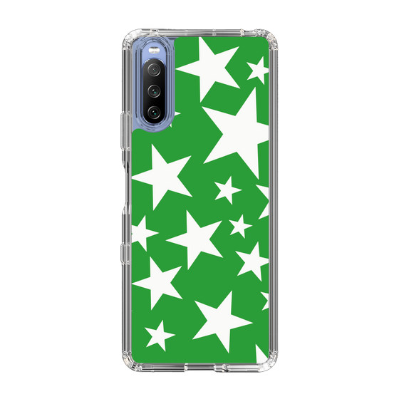 スリムプロテクションケース［ Stars - Green ］