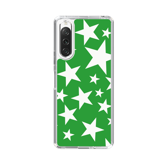 スリムプロテクションケース［ Stars - Green ］