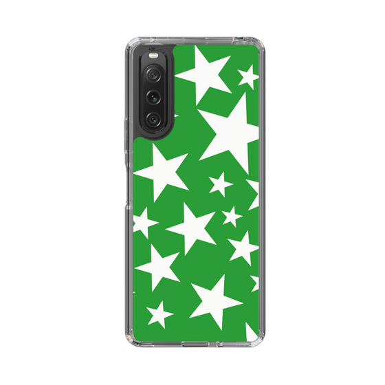 スリムプロテクションケース［ Stars - Green ］
