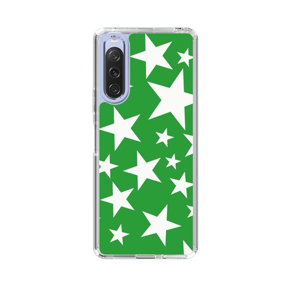 スリムプロテクションケース［ Stars - Green ］