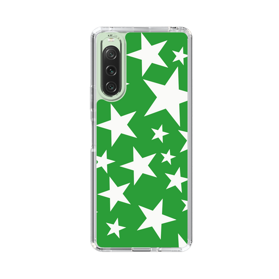 スリムプロテクションケース［ Stars - Green ］