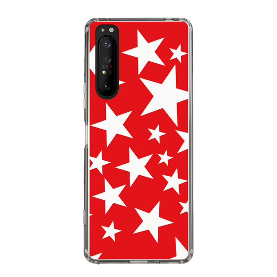 スリムプロテクションケース［ Stars - Red ］