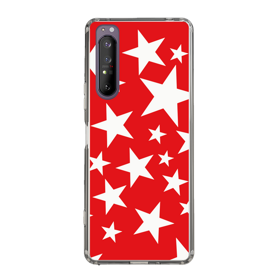 スリムプロテクションケース［ Stars - Red ］