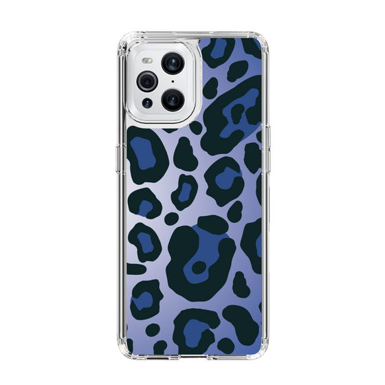 スリムプロテクションケース［ Leopard - Blue ］