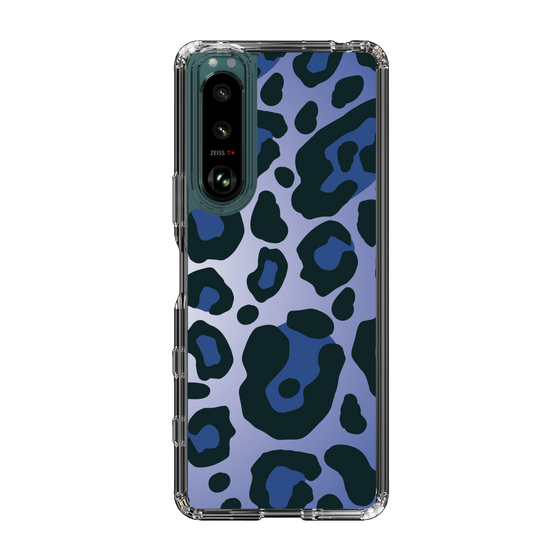 スリムプロテクションケース［ Leopard - Blue ］
