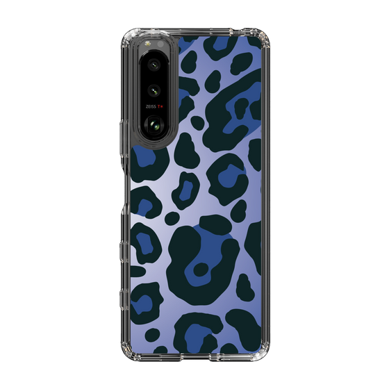 スリムプロテクションケース［ Leopard - Blue ］