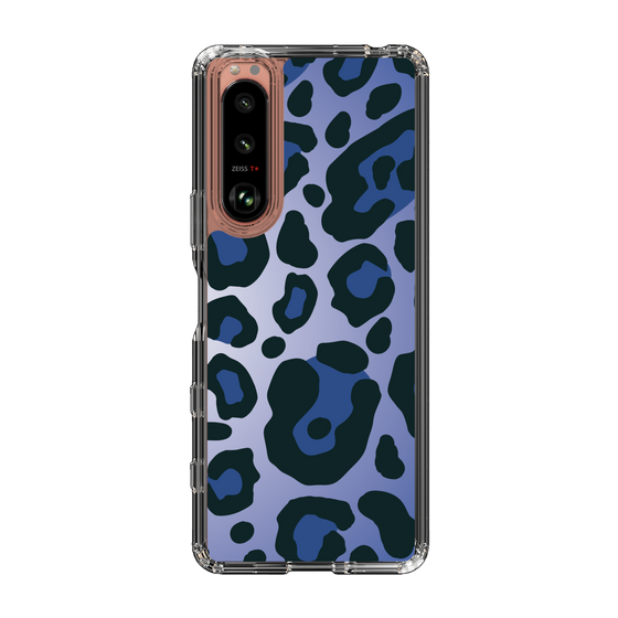 スリムプロテクションケース［ Leopard - Blue ］