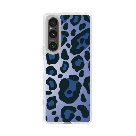 スリムプロテクションケース［ Leopard - Blue ］