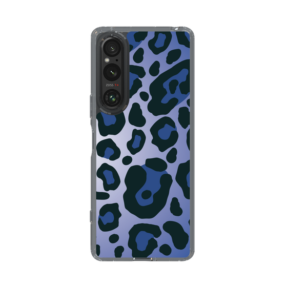 スリムプロテクションケース［ Leopard - Blue ］