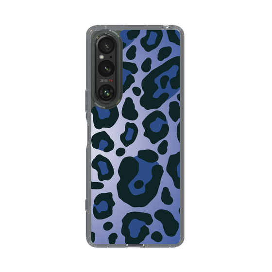 スリムプロテクションケース［ Leopard - Blue ］