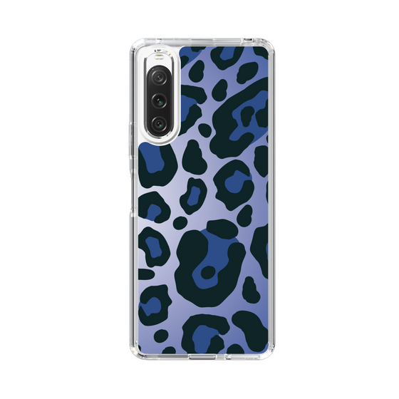 スリムプロテクションケース［ Leopard - Blue ］