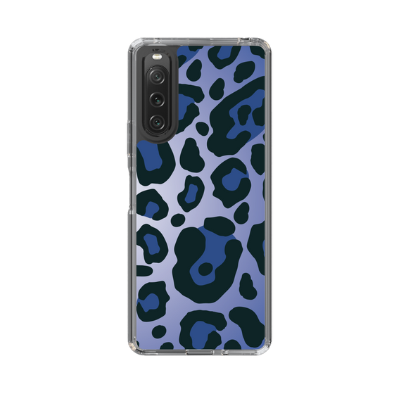 スリムプロテクションケース［ Leopard - Blue ］