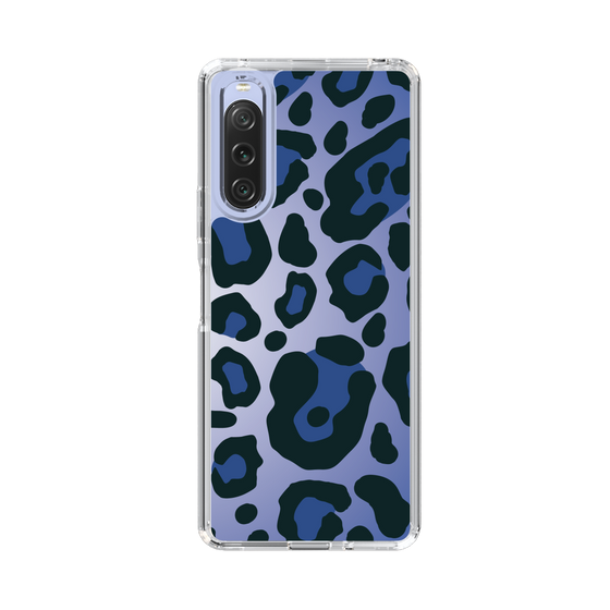 スリムプロテクションケース［ Leopard - Blue ］