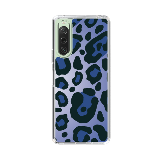 スリムプロテクションケース［ Leopard - Blue ］
