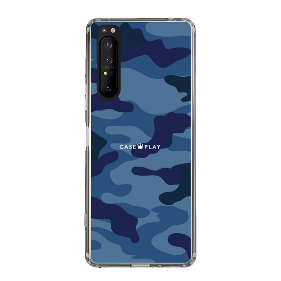 スリムプロテクションケース［ Camouflage - Blue ］
