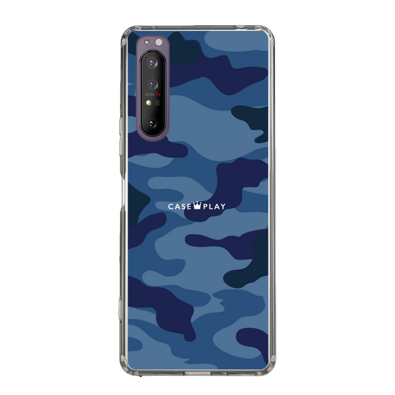 スリムプロテクションケース［ Camouflage - Blue ］
