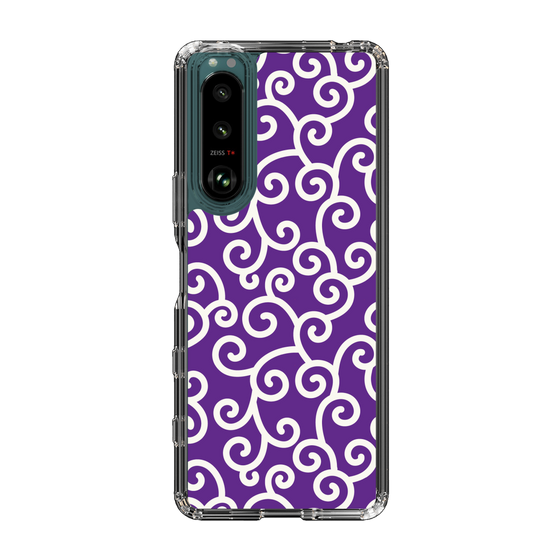 スリムプロテクションケース［ 唐草模様 - Purple ］