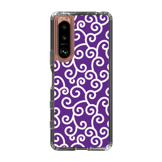 スリムプロテクションケース［ 唐草模様 - Purple ］