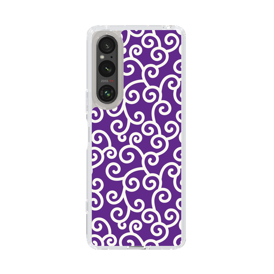 スリムプロテクションケース［ 唐草模様 - Purple ］