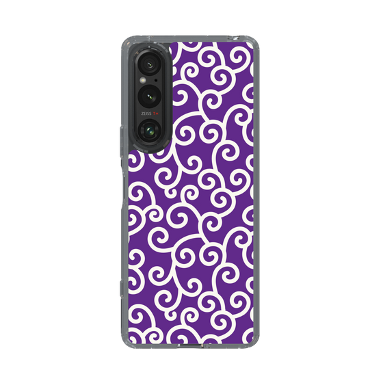 スリムプロテクションケース［ 唐草模様 - Purple ］