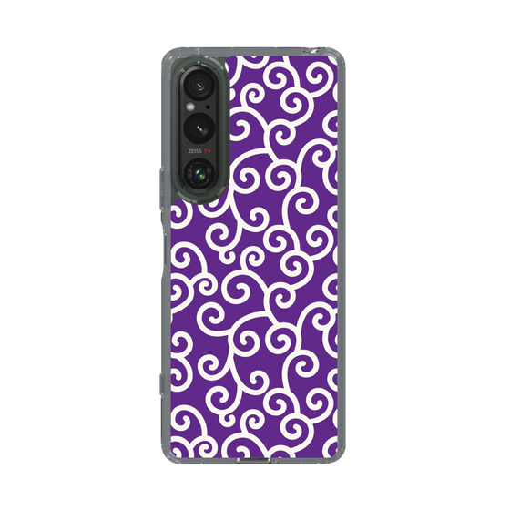 スリムプロテクションケース［ 唐草模様 - Purple ］