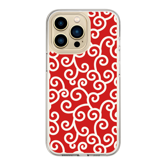 スリムプロテクションケース［ 唐草模様 - Red ］