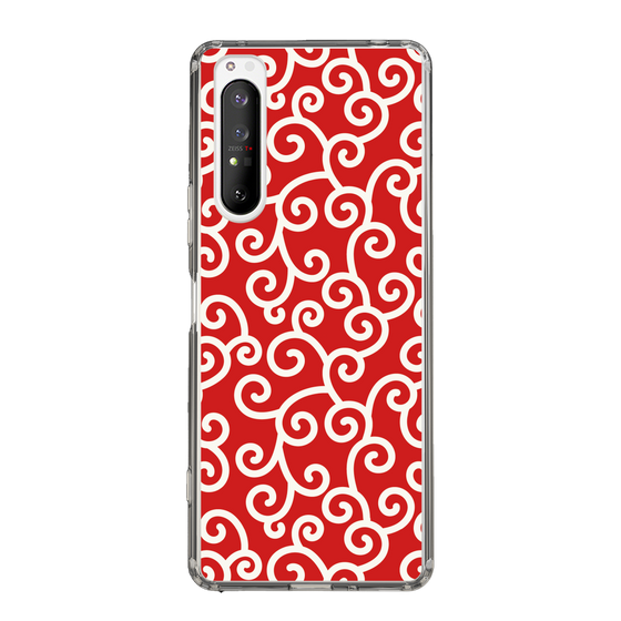 スリムプロテクションケース［ 唐草模様 - Red ］