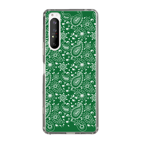 スリムプロテクションケース［ ペイズリー - Green ］