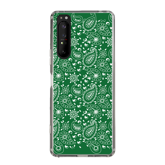 スリムプロテクションケース［ ペイズリー - Green ］