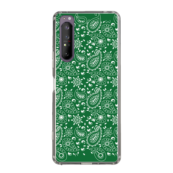 スリムプロテクションケース［ ペイズリー - Green ］