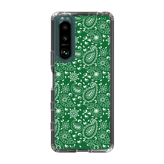 スリムプロテクションケース［ ペイズリー - Green ］