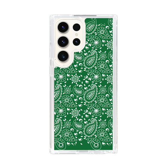 スリムプロテクションケース［ ペイズリー - Green ］