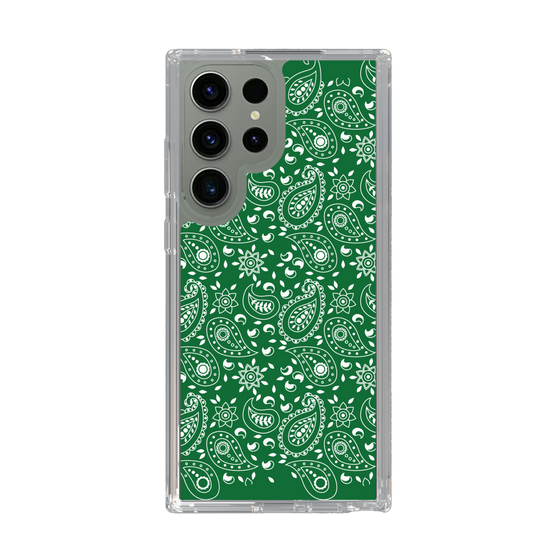 スリムプロテクションケース［ ペイズリー - Green ］
