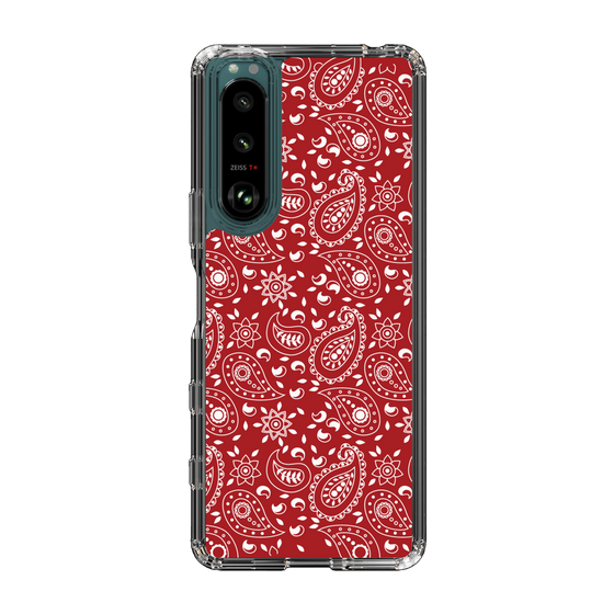 スリムプロテクションケース［ ペイズリー - Red ］
