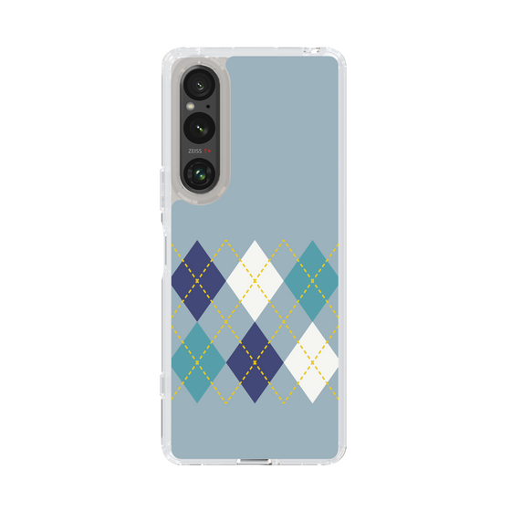 スリムプロテクションケース［ Nordic Argyle - Blue ］