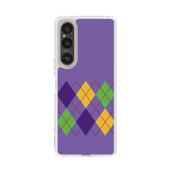 スリムプロテクションケース［ Nordic Argyle - Purple ］