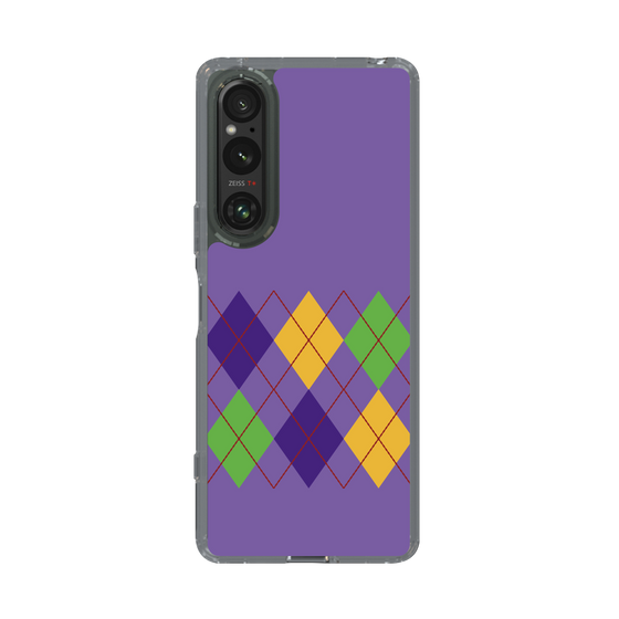 スリムプロテクションケース［ Nordic Argyle - Purple ］