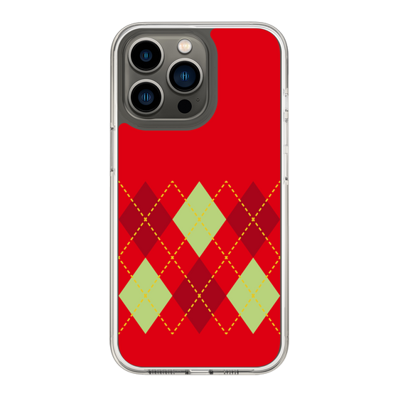 スリムプロテクションケース［ Nordic Argyle - Red ］