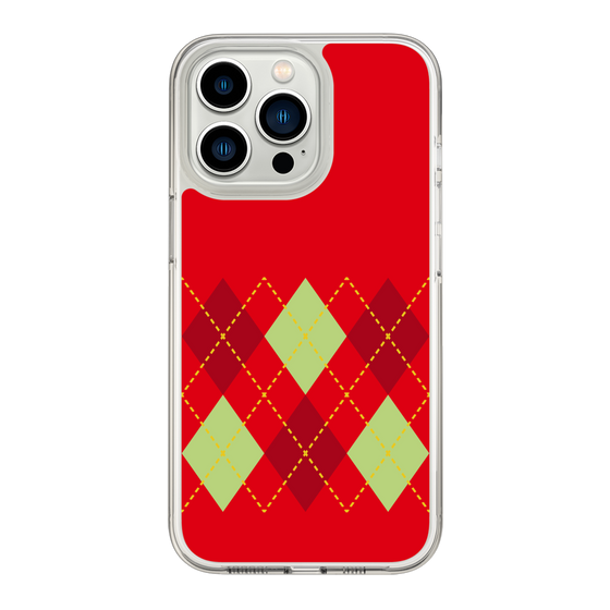 スリムプロテクションケース［ Nordic Argyle - Red ］