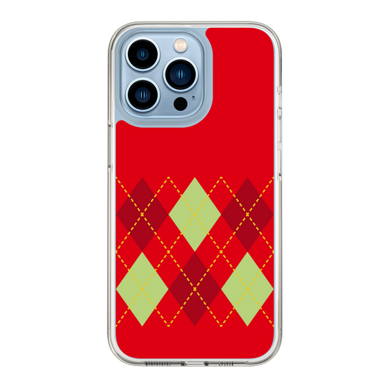 スリムプロテクションケース［ Nordic Argyle - Red ］