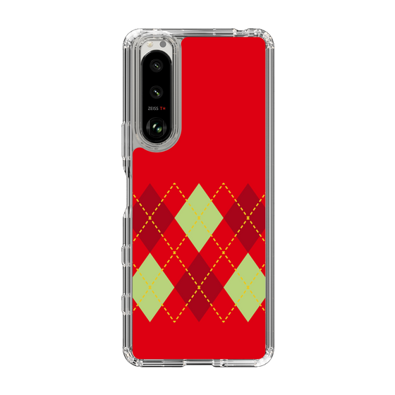 スリムプロテクションケース［ Nordic Argyle - Red ］