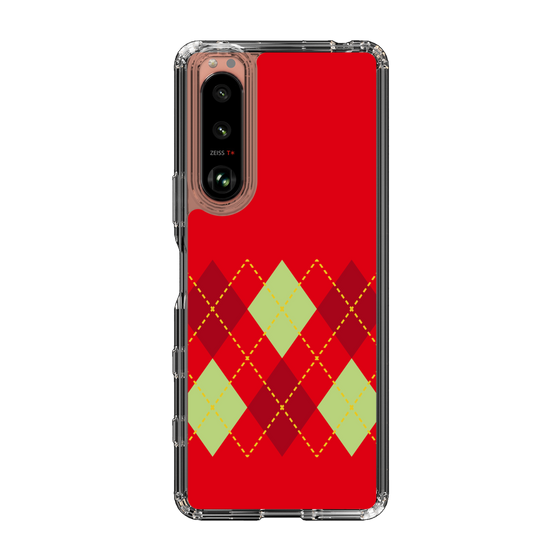 スリムプロテクションケース［ Nordic Argyle - Red ］