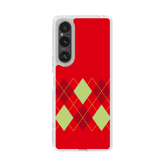 スリムプロテクションケース［ Nordic Argyle - Red ］