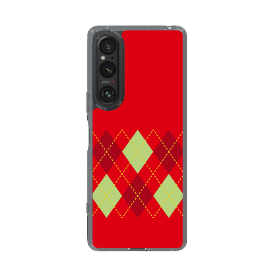 スリムプロテクションケース［ Nordic Argyle - Red ］