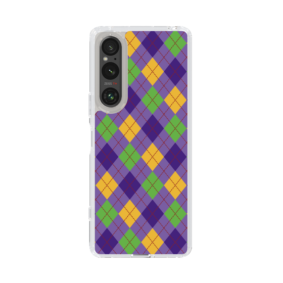 スリムプロテクションケース［ Argyle - Purple ］