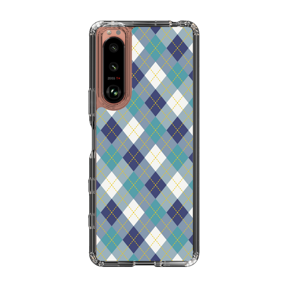 スリムプロテクションケース［ Argyle - Blue ］