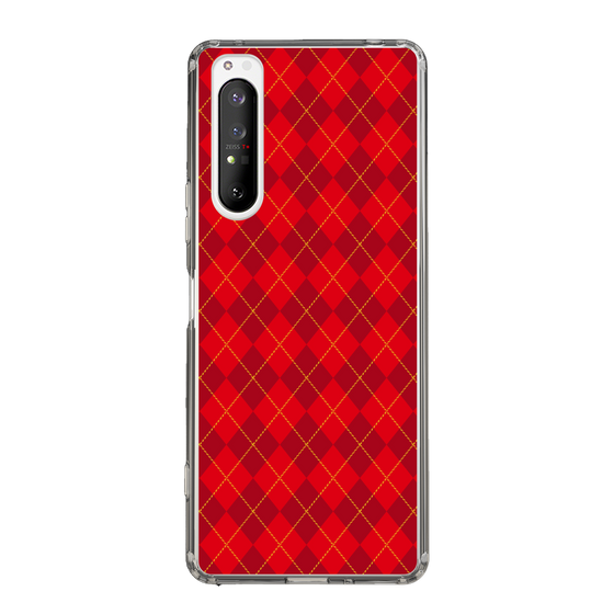 スリムプロテクションケース［ Argyle - Red ］