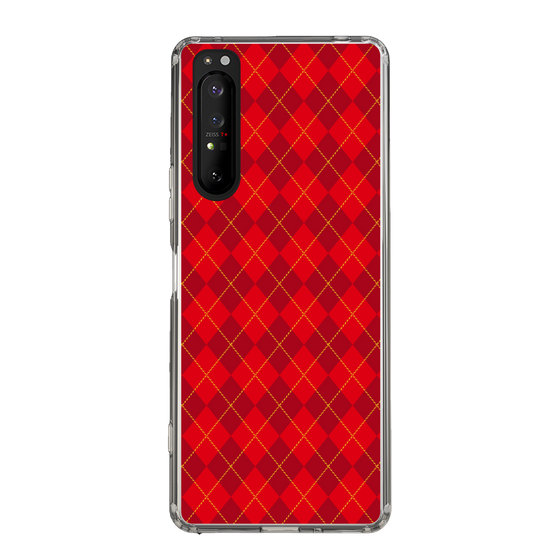 スリムプロテクションケース［ Argyle - Red ］