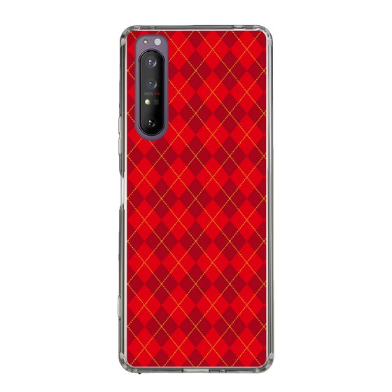 スリムプロテクションケース［ Argyle - Red ］